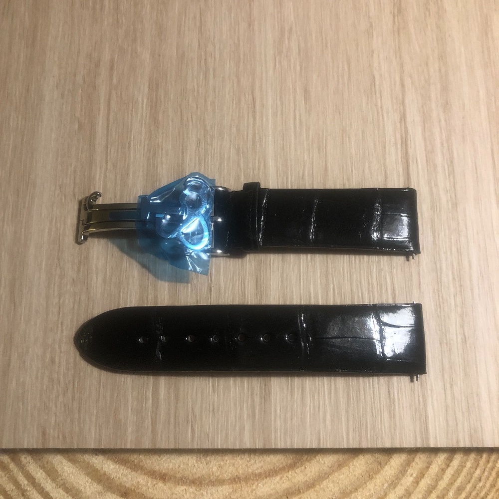 Jacob & Co Blk Alligator Leather Watch Band Strap & Clasp